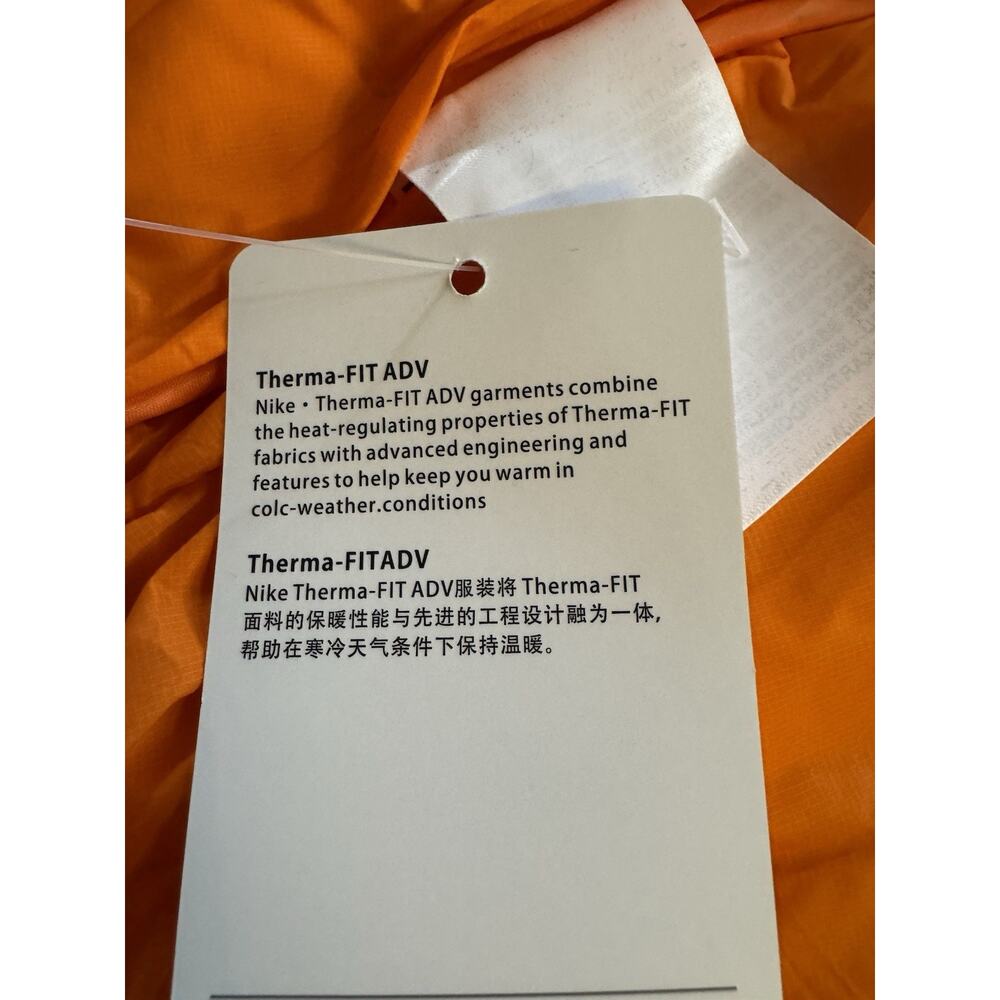 NIKE THERMA-FIT ADV ACG PRIMALOFT HOODED PUFFER JACKET COAT ORANGE MENS LARGE L - Picture 11 of 16